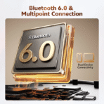 Tai Nghe Kẹp Tai Bluetooth TWS QCY Crossky C50 (Bluetooth v6.0, 7.5H, Dual-Magnet Driver & Bass Boost, IPX5, Auto-Tuned Audio, Advanced Directional Algorithms) - Ảnh 6
