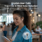 Tai Nghe Không Dây TWS QCY Melobuds N50 (Bluetooth v5.4, 6H, ANC, 6 Al-powered Mics ENC, Ultra-Low Latency, 9 Tuned Preset EQs) - Ảnh 6