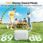 Loa Di Động Không Dây QCY SP2 5W (Bluetooth v5.3, 17H, 1000mAh, TWS, 45mm Deep Bass Dynamic Coil, 24 Mode RGB Light Show & Smart EQ, Smart App, IP67) - Ảnh 3