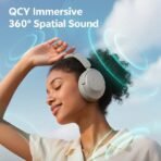 Tai Nghe Chụp Tai Không Dây QCY H3S (Bluetooth v6.0, 102H, 750mAh, Hi-Res Audio, 360° Spatial Sound, 56dB Adaptive ANC, 40mm & 13mm Dual Driver Units, Seamless Switching, 7 Mics with Al for Call Clarity) - Ảnh 5