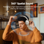 Tai Nghe Chụp Tai Không Dây QCY H3 Pro (Bluetooth v5.4, 55H, 50dB ANC, Hi-Res Audio & LDAC, Custom App & Dual Connectivity, Crystal Clear Calls, 6-Mic ENC Calls) - Ảnh 5