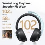 Tai Nghe Chụp Tai Không Dây QCY H3S (Bluetooth v6.0, 102H, 750mAh, Hi-Res Audio, 360° Spatial Sound, 56dB Adaptive ANC, 40mm & 13mm Dual Driver Units, Seamless Switching, 7 Mics with Al for Call Clarity) - Ảnh 2