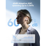 Tai Nghe Không Dây TWS QCY MeloBuds N65 (Bluetooth v6.0, 11H, Hi-Res Audio, Adaptive ANC, IPX5, Wind-Adaptive ANC, Al Scene-Aware ANC) - Ảnh 4
