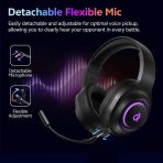 Tai Nghe Chụp Tai Không Dây QCY Heroad V200 Pro (Bluetooth v6.0, 240H, +Wired USB-C Cable, RGB Light, 7.1 Surround Sound, Detachtable Noise Canceling Mic) - Ảnh 5