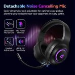 Tai Nghe Chụp Tai Không Dây QCY Heroad V200 Tri-Mode Edition (Bluetooth v6.0, 240H, With Wired USB-C Cable + 2.4GHz, RGB Light, 7.1 Surround Sound, Detachtable Noise Canceling Mic) - Ảnh 7