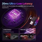 Tai Nghe Chụp Tai Không Dây QCY Heroad V200 Tri-Mode Edition (Bluetooth v6.0, 240H, With Wired USB-C Cable + 2.4GHz, RGB Light, 7.1 Surround Sound, Detachtable Noise Canceling Mic) - Ảnh 3