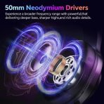 Tai Nghe Chụp Tai Không Dây QCY Heroad V200 Pro (Bluetooth v6.0, 240H, +Wired USB-C Cable, RGB Light, 7.1 Surround Sound, Detachtable Noise Canceling Mic) - Ảnh 3