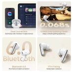 Tai nghe Không Dây TWS QCY MeloBuds N20 (Bluetooth v6.0, 10H, -50dB ANC-Hybrid, Support APP, IPX4, 6-Mic Clarity-AI beamforming calls) - Ảnh 4